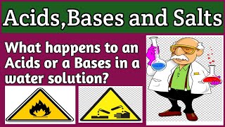#Chapter 2 |#Acids Bases and Salts |#What happens to an acid or a base in a water solution.