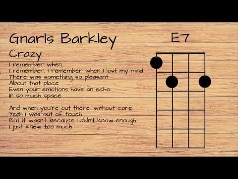 Gnarls Barkley - Crazy UKULELE TUTORIAL W/ LYRICS
