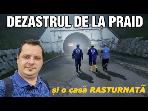 Salina Praid înghițită de apă și o casă răsturnată