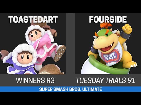 Tuesday Trials 91 SSBU Winners R3 - ToastedArt (Ice Climbers, Hero) vs fourside (Bowser Jr.)