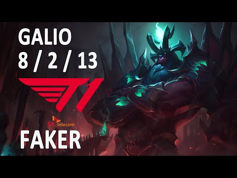 T1 Faker GALIO vs AKALI | Mid | Challenger | Korea | 8/2/13 (KDA)