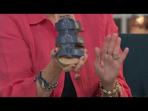 Earth Leather Wedge Sandals - Pisa Harwich on QVC