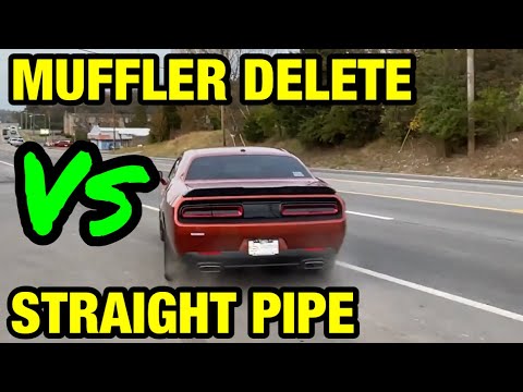 Dodge Challenger R/T 5.7L HEMI V8: MUFFLER DELETE Vs STRAIGHT PIPE!