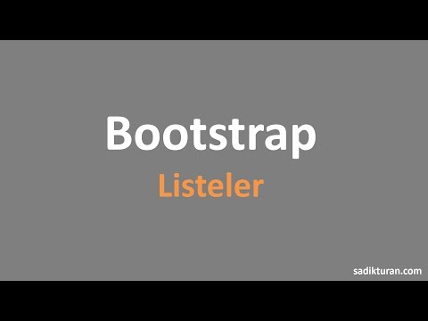 Bootstrap ile Liste Kullanımı