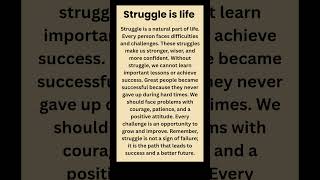 struggle is life, English reading and listening practice #trending