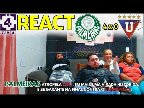 REACT - PALMEIRAS 4X0 LDU - SEMI FINAL COPA LIBERTADORES 2025.