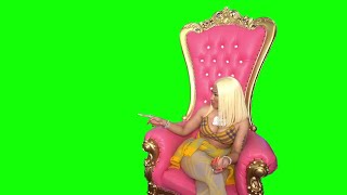 Nikki Minaj "are you slow?" green screen