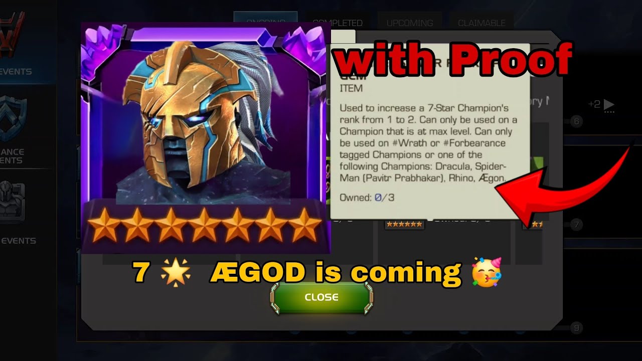 7 🌟  ÆGON is coming 🥳  || get ready Guys || #mcoc #Aegon 