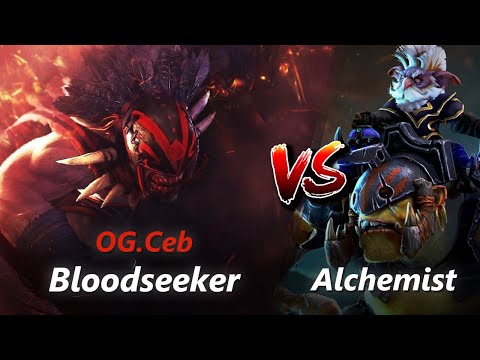 Ceb offlane Bloodseeker vs Alchemist/Dawnbreaker | First 10 minutes