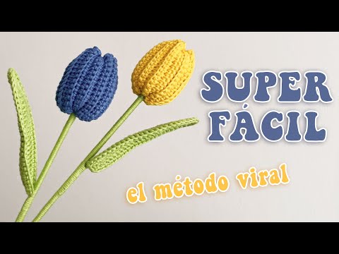 Super Easy Crochet Tulip 🌷Viral 3D Method