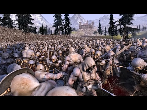 24.000 Skeleton Warriors vs 25.000 Wild Mans- Ultimate Epic Battle Simulator 2- UEBS 2