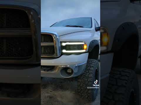 3rd Gen Dodge Ram 2500 Full LED Sequential Turn Signal Quad Projector Headlights Upgrade