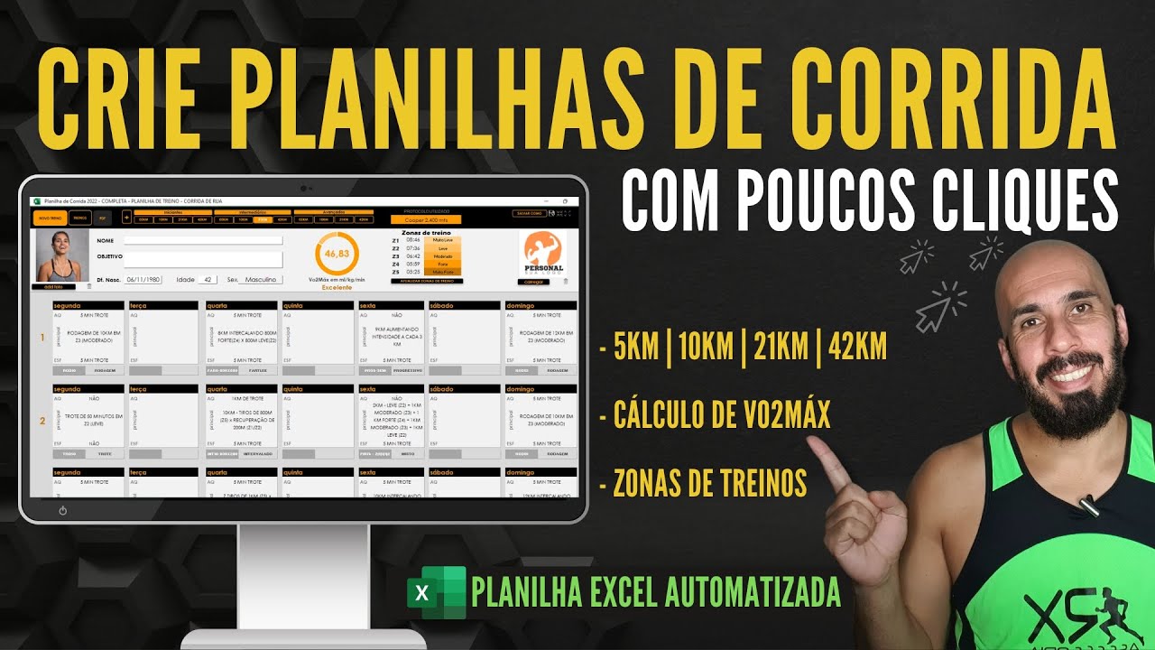 Crie Treinos de Corrida com poucos cliques - Planilha Excel Automatizada