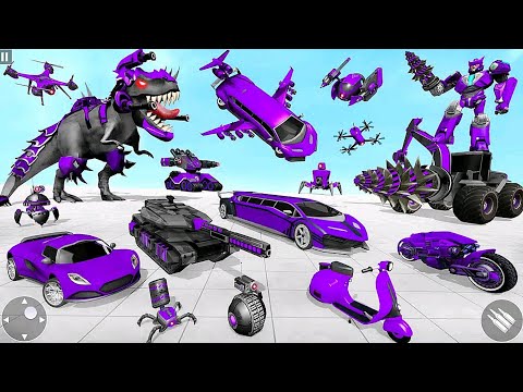 Dino Robot Limousine Transform Game: Robot Defender From Alien Invasion | Android iOS Gameplay