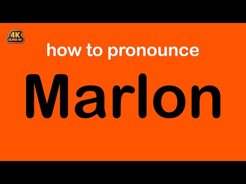 how to pronounce Marlon correctly