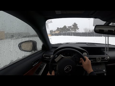 First Snowstorm Fun! Lexus IS250 F Sport POV + Donuts