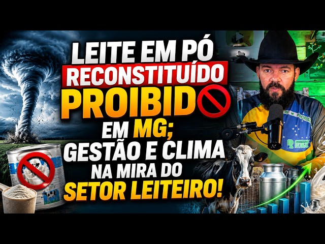 Leite em pó reconstituído PROIBIDO em MG; Gestão e clima na mira do setor leiteiro!