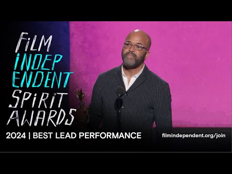 JEFFREY WRIGHT wins BEST LEAD PERFORMANCE at the 2024 Film Independent Spirit Awards