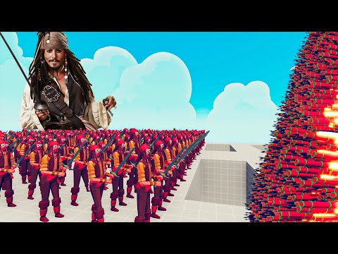 100x JACK SPARROW + 1x GIANT vs 3x EVERY GOD - Totally Accurate Battle Simulator TABS