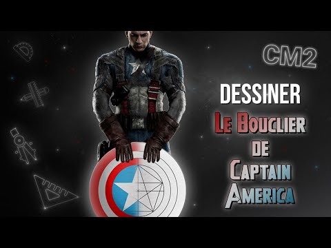 Dessin BOUCLIER CAPTAIN AMERICA | Géométrie | Math CM2