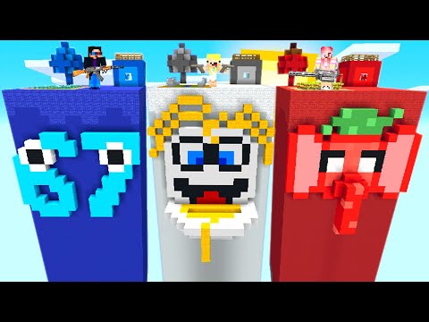 🚽ЧАНК ТУАЛЕТИ СПАГЕТТИ vs 67 vs КЛУБНИЧНЫЙ СЛОН В МАЙНКРАФТ! ШЕДИ ЛЕСКА И НУБИК MINECRAFT