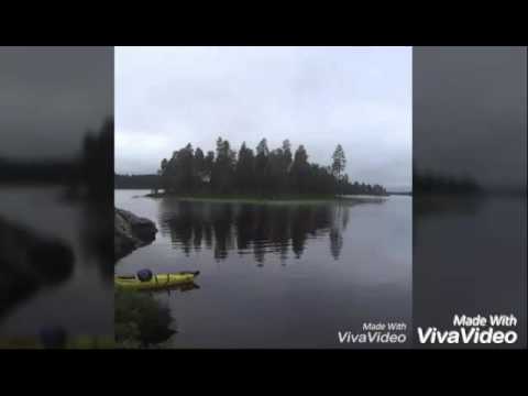 Kayak en el lago Inari,  Laponia