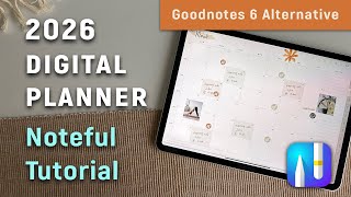 2026 Digital Planner Beginner Tutorial with Noteful | FREE Planner included