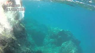 preview picture of video 'Lifeguards Swimming Corfu AGIOS GORDIOS ROCK'