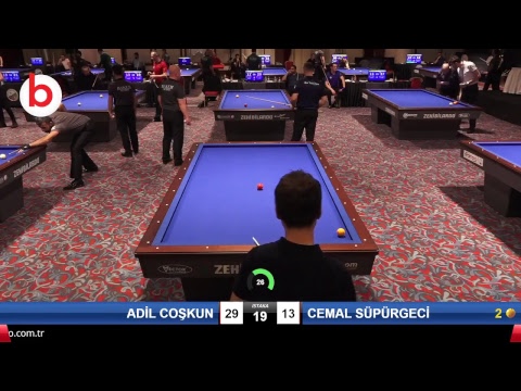 ADİL COŞKUN & CEMAL SÜPÜRGECİ Bilardo Maçı - 2019 TÜRKİYE KUPASI 1. ETAP ERKEKLER-3.TUR