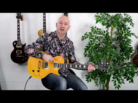 Immagine Vintage Guitars V100 ICON  Electric Guitar ~ Distressed - LEMON DROP “SUPER FLAME MAPLE TOP” Free Case Incl. - 26