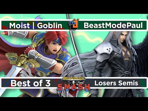 Moist | Goblin (Roy) vs BeastModePaul (Sephiroth) Losers Semis - Boardwalk Smash #38 - SSBU