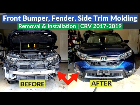 2017 - 2019 Honda CRV | How to Replace Front Bumper, Inner Fender, Side Molding