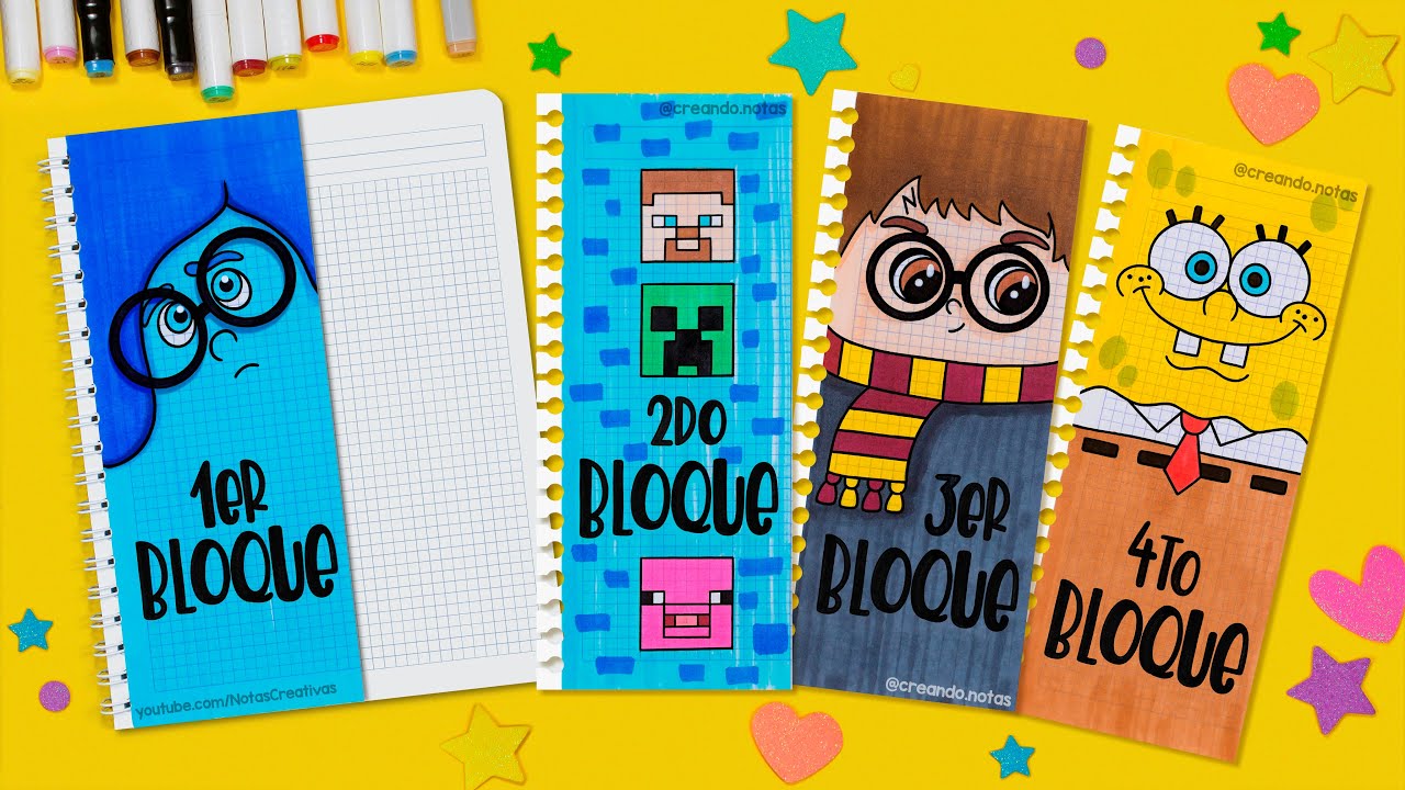 Cómo hacer SEPARADORES BONITOS para tus materias - ESPECIAL DE REGRESO A CLASES