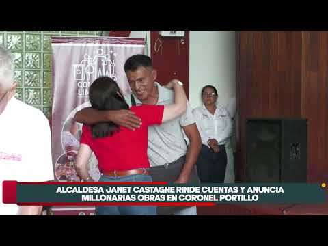 ALCALDESA JANET CASTAGNE RINDE CUENTAS Y ANUNCIA MILLONARIAS OBRAS EN CORONEL PORTILLO