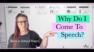 Why Do I Come To Speech? First Day of Speech Therapy Activity