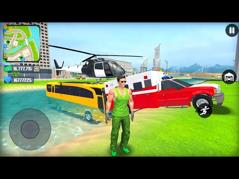 Us Police Helicopter Coach Bus And Ambulance Go To Town 6 Simulator - Android Gameplay