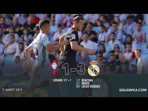 Celta Virgo Vs Real Madrid 1-3 Laliga Extended Highlights and all Goal 17/8/2019