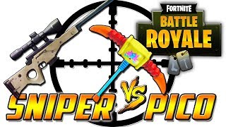 Duelo! Sniper vs Pico (Momentos divertidos) | FORTNITE BATTLE ROYALE