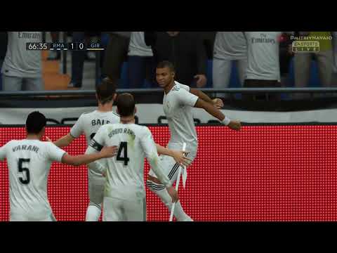 Kylian Mbappé goal (Real Madrid vs Girona) - FIFA 19 Highlights
