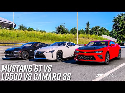 Ford Mustang GT vs Lexus LC500 vs Camaro Super Sport | Forza Motorsport