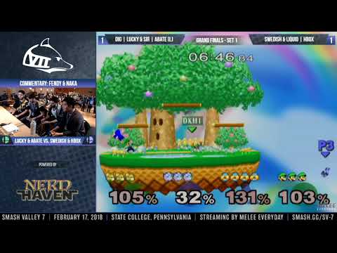 Smash Valley 7 - Liquid | Hbox & Swedish Delight vs. Sir | Abate & Dig | Lucky - SSBM - Grand Finals