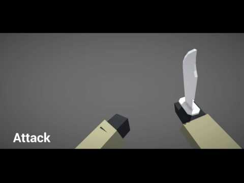 Low Poly FPS Arms - Knife Animation Test