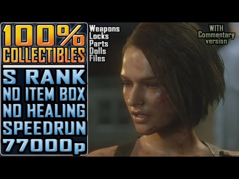 RESIDENT EVIL 3 Remake - 100% Minimalist Sprinter No Healing S Rank 77000P - Beginner's Walkthrough