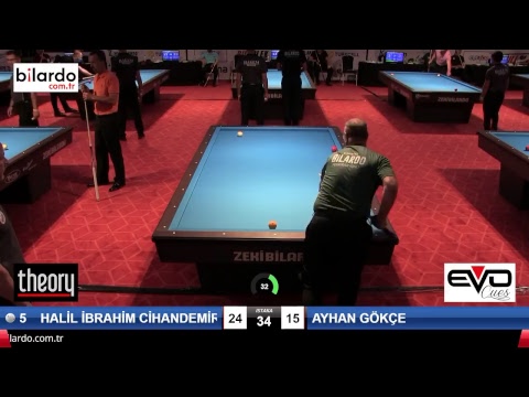 HALİL İBRAHİM CİHANDEMİR & AYHAN GÖKÇE Bilardo Maçı - 2018 ERKEKLER 2.ETAP-3.Ön Eleme