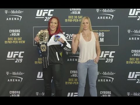 Cris Cyborg vs. Holly Holm - Media Day Face-Off - (UFC 219: Cyborg vs. Holm) - /r/WMMA