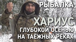 Ловля хариуса поздней осенью на суватикане