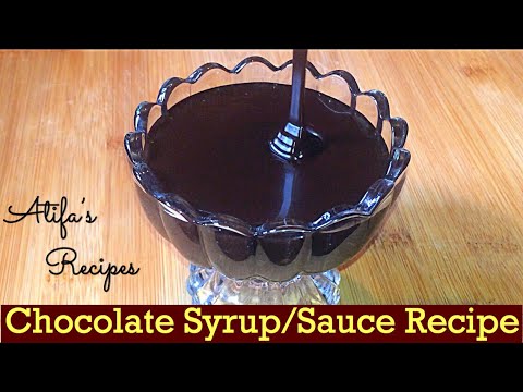 Chocolate Syrup/Sauce Recipe | HomeMade Chocolate Syrup | Chocolate Ganache Recipe | Atifa’s Recipes