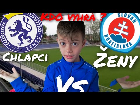chlapci vs ženy.Futbalový zápas MŠK Senec u-15 vs šk slovan Bratislava dospelé ženy