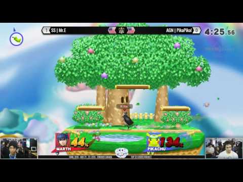 GOML 2016 - Mr.E (Marth) vs AGN PikaPika (Pikachu) - SSB4 Top 32 Losers Round 2
