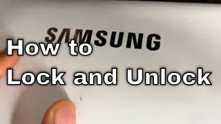 Samsung Dryer Lock - How to Lock/Unlock